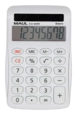 Maul ECO MJ 455 biela / Stolová kalkulačka / osemmiestna / solárne napájanie (7263102)