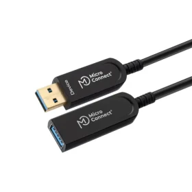 MicroConnect Premium Optic Fiber kábel USB3.0 A (M) - USB3.0 A (F) 15m čierna / 5000Mbit/s (USB3.0AAF15AOP)