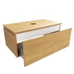 Kúpeľňová skrinka s krycou doskou SAT Feel 80x30x46 cm medový dub mat SATFEEL80DMD SATFEEL80DMD