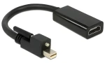 DeLock mini DisplayPort 1.2 (M) so skrutkami - HDMI (F) čierna / Adaptér / aktívny / 4K (62640)