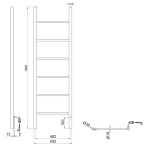 SAPHO - KARBO elektrický sušiak uterákov, guľatý, 500x1600, 120 W, čierna mat KB905