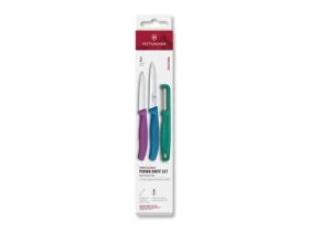 VICTORINOX Swiss Classic Kuchynský nôž a škrabka set 3 ks farebná / rovné a vrúbkované ostrie (6.7116.33C1)