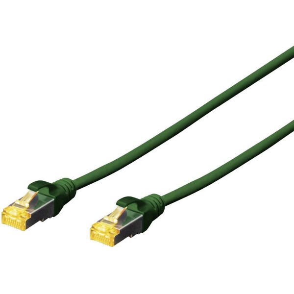 Digitus DK-1644-A-050/G RJ45 sieťové káble, prepojovacie káble CAT 6A S/FTP 5.00 m zelená bez halogénov, krútené páry, s ochranou, samozhášavý 1 ks; DK-1644-A-050/G