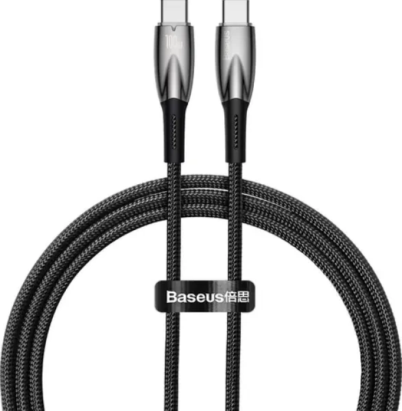 Baseus CADH000701 čierna / Kábel USB-C (M) - USB-C (M) / 1 m / 100W (CADH000701)