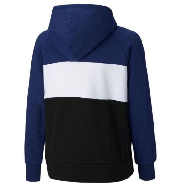 Detská mikina Alpha Hoodie Jr 585892 12 čierna/tm.modrá - Puma 128