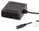 Nedis SCART - Jack 3,5 mm adaptérový kábel čierny / Kábel / SCART - Jack 3,5 mm / 0,2 m / 480p (CVGB31930BK02)
