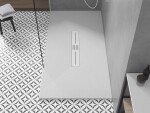 MEXEN/S - Toro obdĺžniková sprchová vanička SMC 180 x 90, biela, mriežka biela 43109018-W