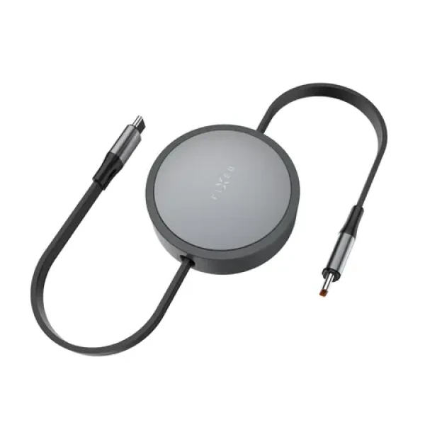 FIXED Navíjací kábel Retractable Cable s konektormi USB-C/USB-C 1m PD 100W 480Mbps sivý (FIXDRE-GR)