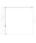 OMNIRES - MANHATTAN sprchové dvere pre bočnú stenu, 100 cm chróm /transparent /CRTR/ ADC10X-ACRTR
