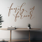Veselá Stena Samolepka Family is forever Farba: šedá, Veľkosť: 100 x 72 cm