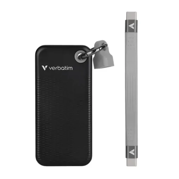 Verbatim Pocket SSD Externý disk 2TB čierna / USB-C 3.2 Gen 2 / R: 1000MBs / W: 1000MBs (32194)