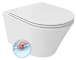 SAPHO - PACO SHORT závesná WC misa, Rimless, 36x47,5cm, biela PZ1012SH