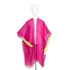 Art of Polo Poncho sz23181-5 Fuchsia UNI