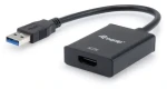 Equip Adapter USB-A - HDMI čierna / Redukcia / Full HD 1920x1080 / 0,25 m (133385)
