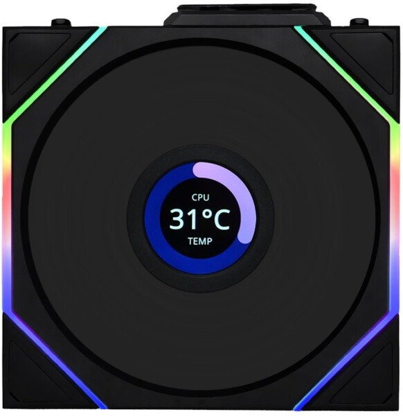 Lian Li Lian Li UNI FAN TL Wireless LCD Lüfter, ARGB, PWM - Reverse Blade, 120mm, schwarz