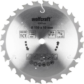 Wolfcraft 6345000 pílový kotúč 150 x 10 x 1.8 mm Počet zubov (na palec): 24 1 ks; 6345000