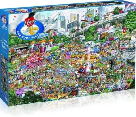 GIBSONS Puzzle Milujem predaj z kufra auta
