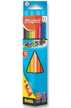 Maped Pastelky trojboké Color#39;Peps 12ks s strúhadlom (23800)