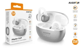 Aligator Bluetooth slúchadlá Clip / strieborná (TWS09SR)