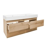 Kúpeľňová skrinka s umývadlom SAT B-Way 119x50x45 cm dub mat BWAY2120OAKU2B BWAY2120OAKU2B