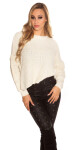 Trendy KouCla knit sweater with side- Button Einheitsgroesse