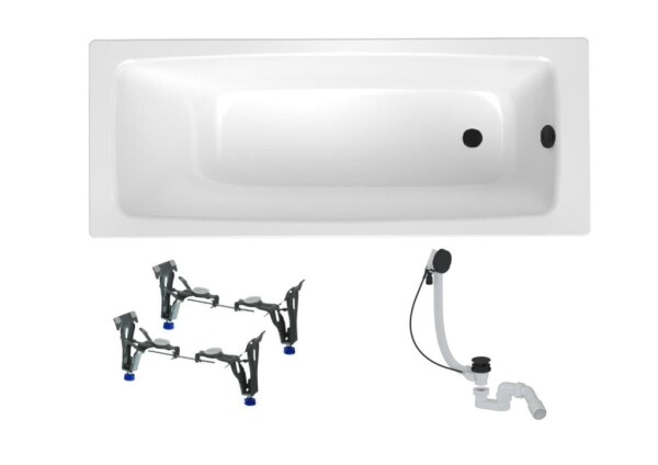 Obdĺžniková vaňa SAT Feel 160x70 cm smaltovaná oceľ ľavá aj pravá SATBVFEEL1608 SATBVFEEL1608