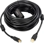 MicroConnect Aktívny kábel USB-A (M) - USB-B (M) 15 m čierna / Kábel / USB 2.0 / 480 Mbit/s (USBAB15B-ACTIVE)