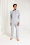 Pánske dlhé froté pyžamo Regina 489 M-XL melange XL