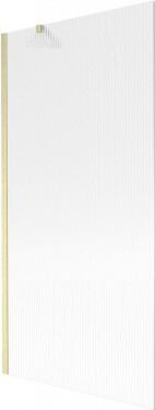 MEXEN/S - Next vaňová zástena FIX 90 x 150, prúžky, zlatá kartáčovaná 895-090-000-00-09-55