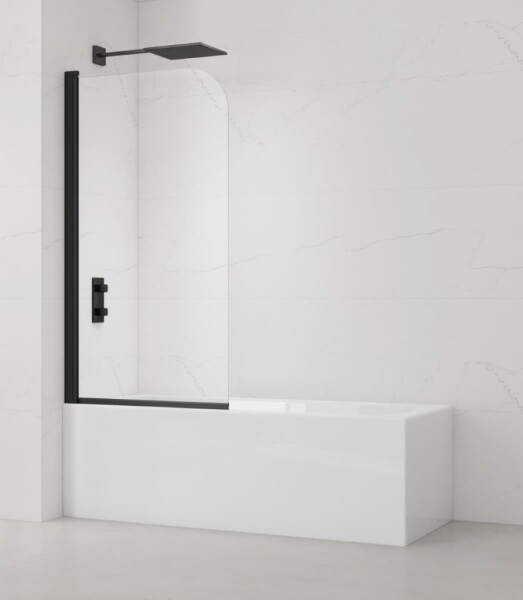 Vaňová zástena SAT 150x80 cm čierna SATVZUNIKCT80 SATVZUNIKCT80