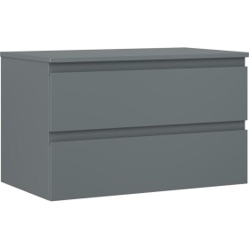 MEXEN/S - Orio kúpeľňová skrinka pod umývadlo 80 cm s doskou, 2 zásuvky, grafit mat 91A10-08047-2-BFFC66