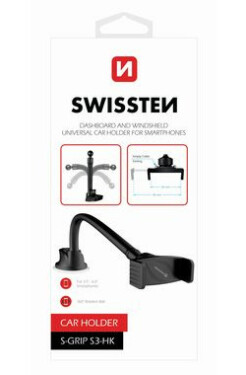 SWISSTEN S-GRIP S3-HK / držiak do auta na čelné sklo či palubovku (65010508)