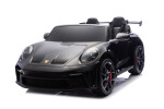 Mamido Mamido Elektrické autíčko Porsche 911 GT3 XXL | 24V14Ah | 12km/h | Nafukovacie kolesá | 2x320W | Pre 2 deti | Lakované čierne