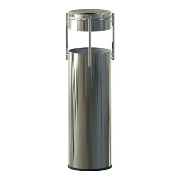 ALDA Prestige Pillar 15 l nerez oceľ lesklá / Odpadkový kôš / vonkajší / s popolníkom