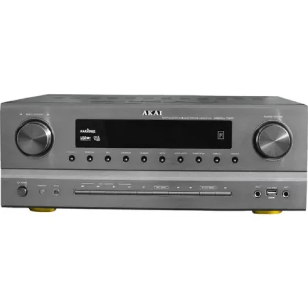 AKAI AS005RA-750B strieborná / Zaesilovač / Bluetooth / USB / AUX / FM / diaľkový ovládač (4905192530143)