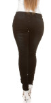 Curvy Girls Size! Skinnies with buttons and zip black