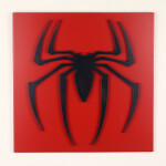 Veselá Stena 3D drevená dekorácia znak Spiderman 30 x 30 cm