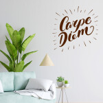 Veselá Stena Samolepka Carpe Diem (Užívaj dňa) Farba: ružová, Veľkosť: 60 x 60 cm