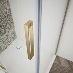 GELCO TRINITY GOLD štvrťkruhový kút 900x900 ľavý, matné sklo, GT6590ML-G GT6590ML-G