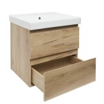 Kúpeľňová skrinka 2 zásuvková s umývadlom SAT B-Way 59x50x45 cm dub mat BWAY260OAKU1 BWAY260OAKU1