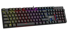 C-tech Morpheus RGB čierna / Herná klávesnica / mechanická / RGB / USB-A / CZ/SK layout (GKB-11)
