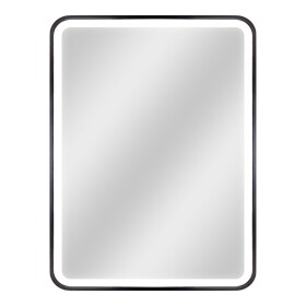 HOPA - Zrkadlo s LED osvetlením BORKEN BLACK OLNZBOR6080B