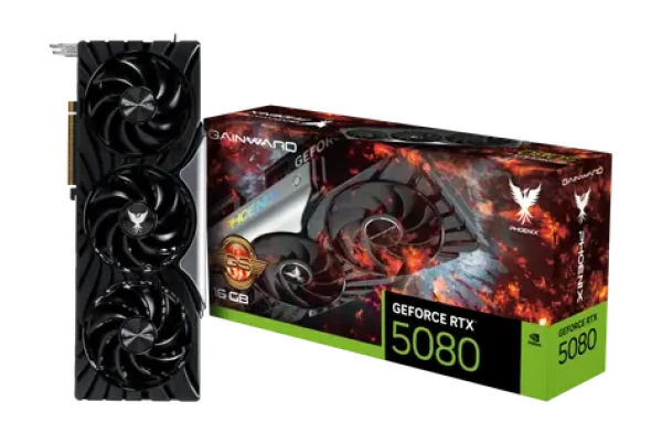 Gainward RTX 5080 Phoenix GS 16GB / 2700MHz / 16GB GDDR7 / 256-bit / 1x HDMI + 3x DP / 850W (16) (NE75080019T2-GB2031X)