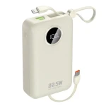 Dudao K14+ 20000mAh biela / Powerbanka / USB-C / USB-A / vstavané káble Lightning / USB-C / 22.5W (208089)