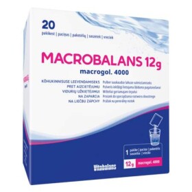 MACROBALANS 12 g macrogol. 4000 20 vrecúšok