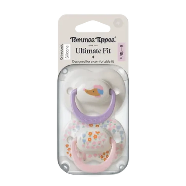 Tommee Tippee Ultimate Fit DECO silikónový cumlík 6-18 m GIRL 2ks - viac farebných variant (433652-T)