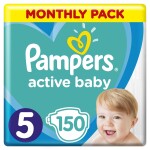 Pampers Active Baby Junior Monthly Pack (150 ks) / Plienky / Veľkosť 5 (11-16 kg) (DIOPMPPIE0059)