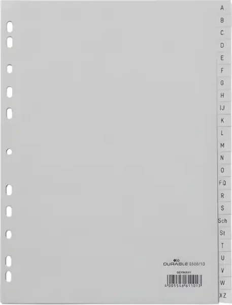 Durable AZ sivá / Register / A4 / PP / 24 dielov / 10 ks (650810)