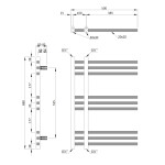 SAPHO - MAGDALENA vykurovacie teleso 500x688, chrom IZ100