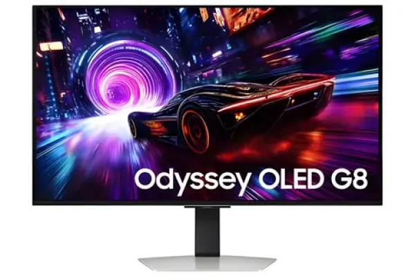 32" Samsung Odyssey S32FG814SU strieborná / Monitor / QD-OLED / 3840x2160 / 240Hz / 0,03ms / HDMI + DP / VESA (LS32FG814SUXEN)